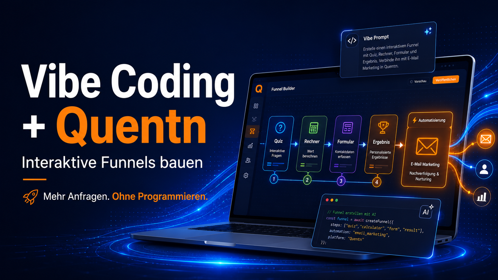 Best Practice: Wie du mit Vibe Coding und Quentn interaktive Funnels baust, die mehr Kundenanfragen bringen